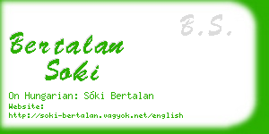 bertalan soki business card