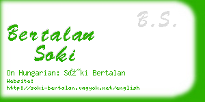 bertalan soki business card